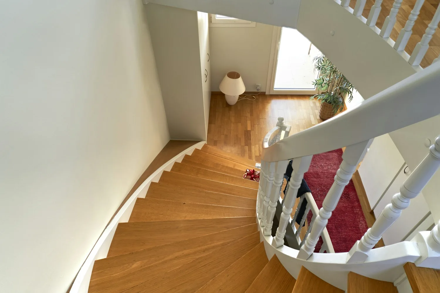 Daylight on a timber staircase